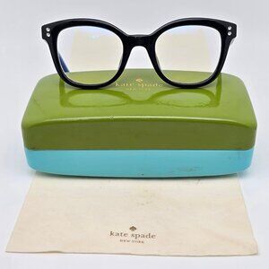 Kate Spade Tanea 807 Black Rhinestone Frame +2.00 Lens Reading Glasses w/ Case